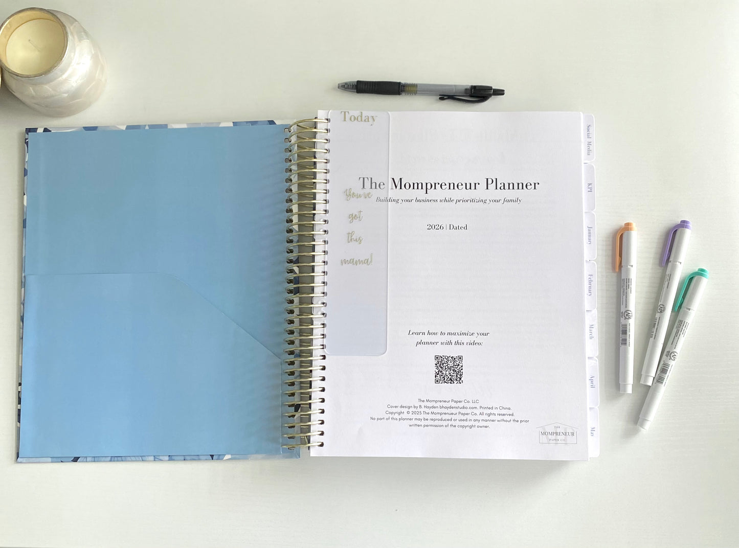 2026 "Grow In Grace" Mompreneur Planner