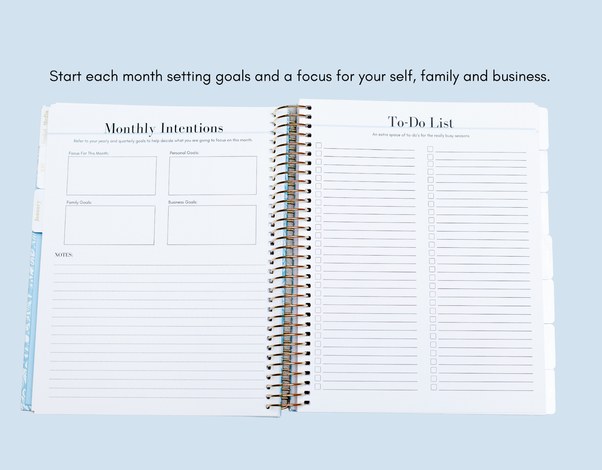 2027 Navy Blue Real Estate Planner