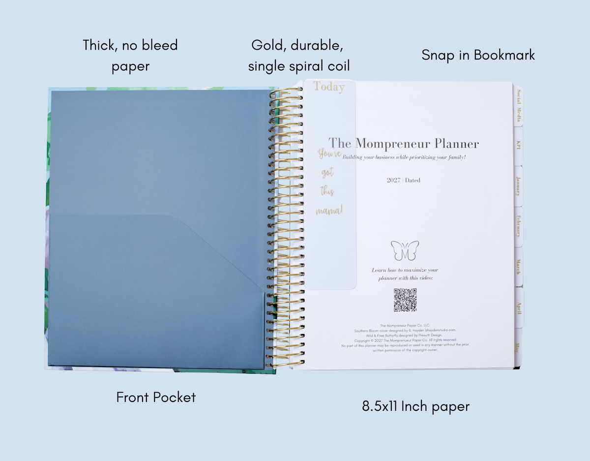 2027 Navy Blue Real Estate Planner