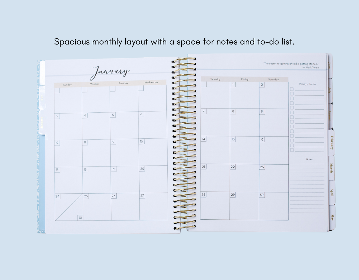 2027 Navy Blue Real Estate Planner
