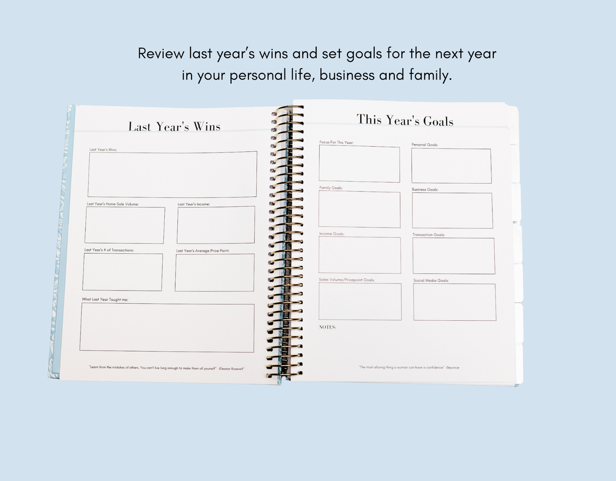 2027 Navy Blue Real Estate Planner