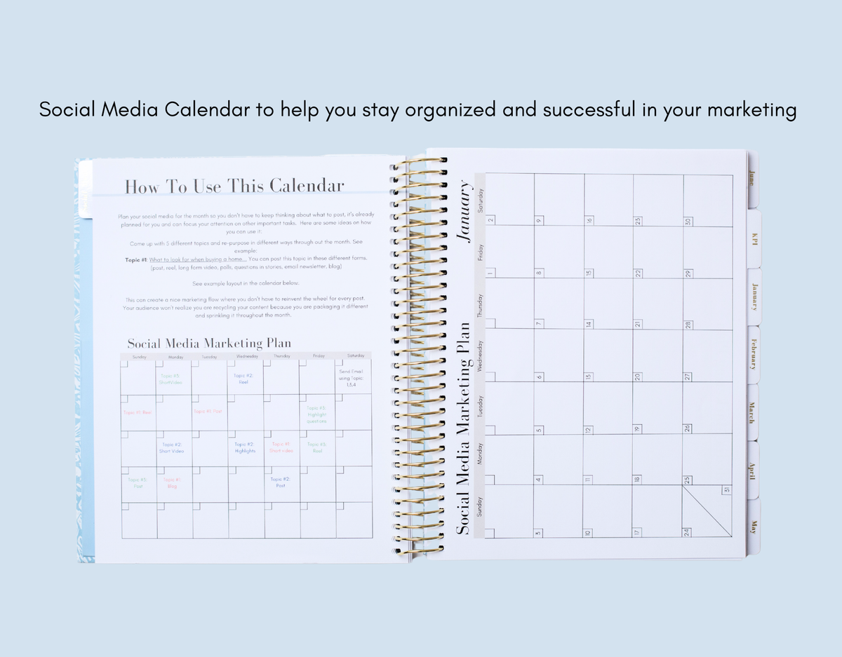 2027 Navy Blue Real Estate Planner