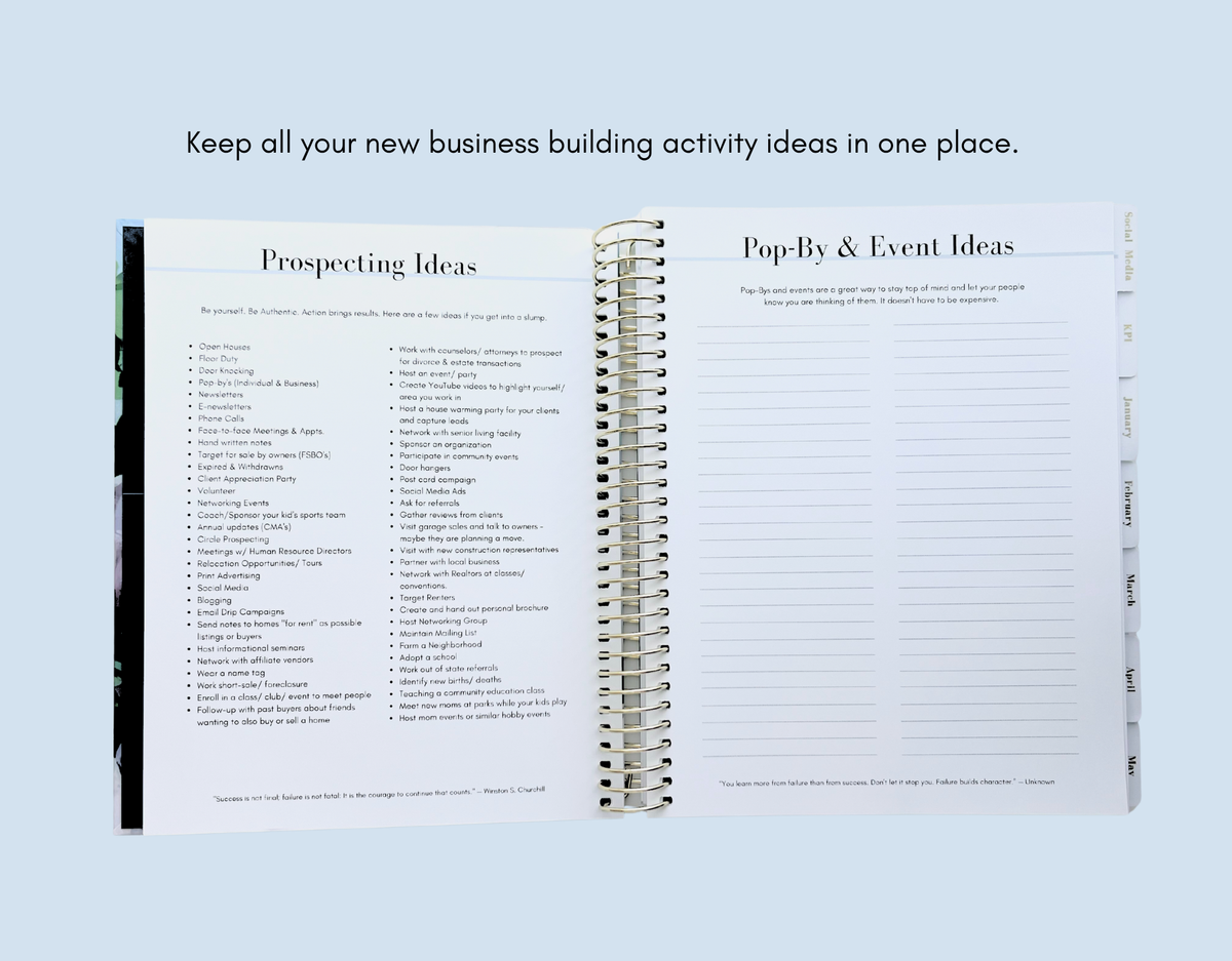 2027 Navy Blue Real Estate Planner